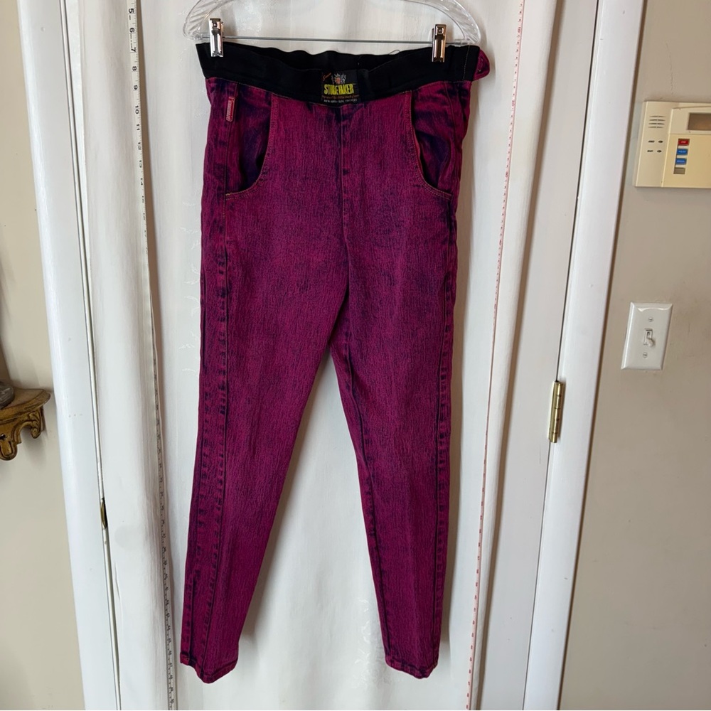 Vintage Women's Studebaker High-Waisted Acid Washed Jeans